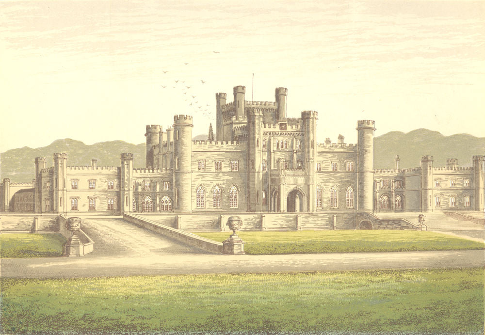 LOWTHER CASTLE, Clifton, Westmoreland (Earl of Lonsdale) 1890 old print